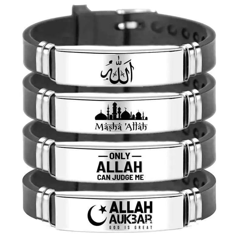 Islam armband RVS silicone - Trendy bangle voor moslims