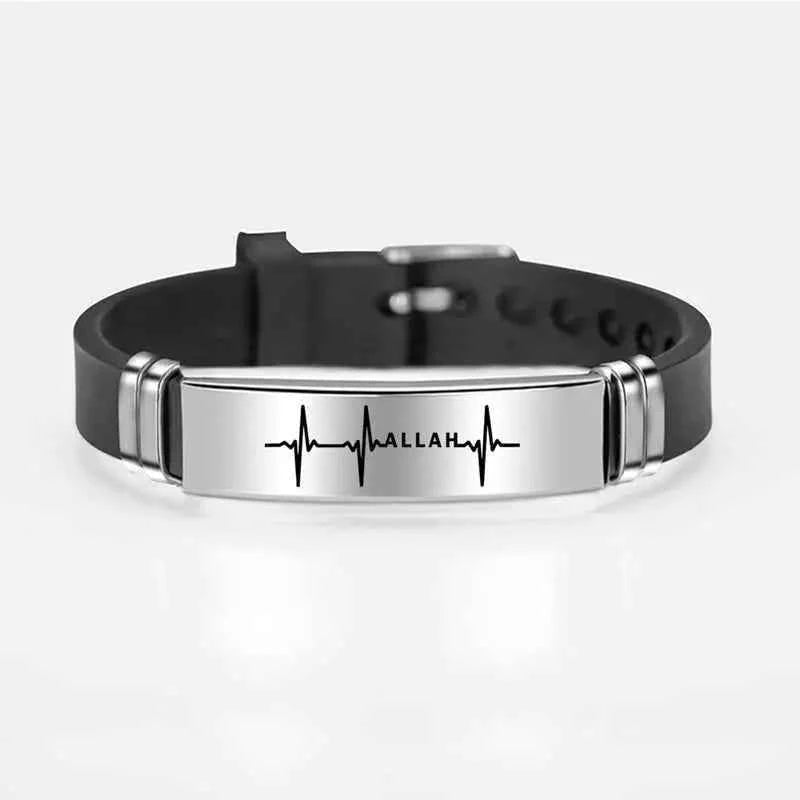Islam armband RVS silicone - Trendy bangle voor moslims