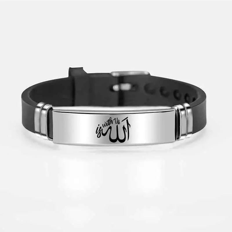 Islam armband RVS silicone - Trendy bangle voor moslims