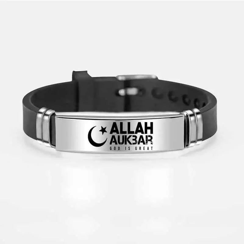 Islam armband RVS silicone - Trendy bangle voor moslims