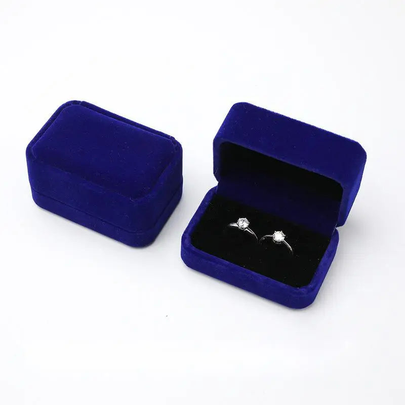 Jewelry Box Jewelry Box Flannelette Ring Box - Dark blue
