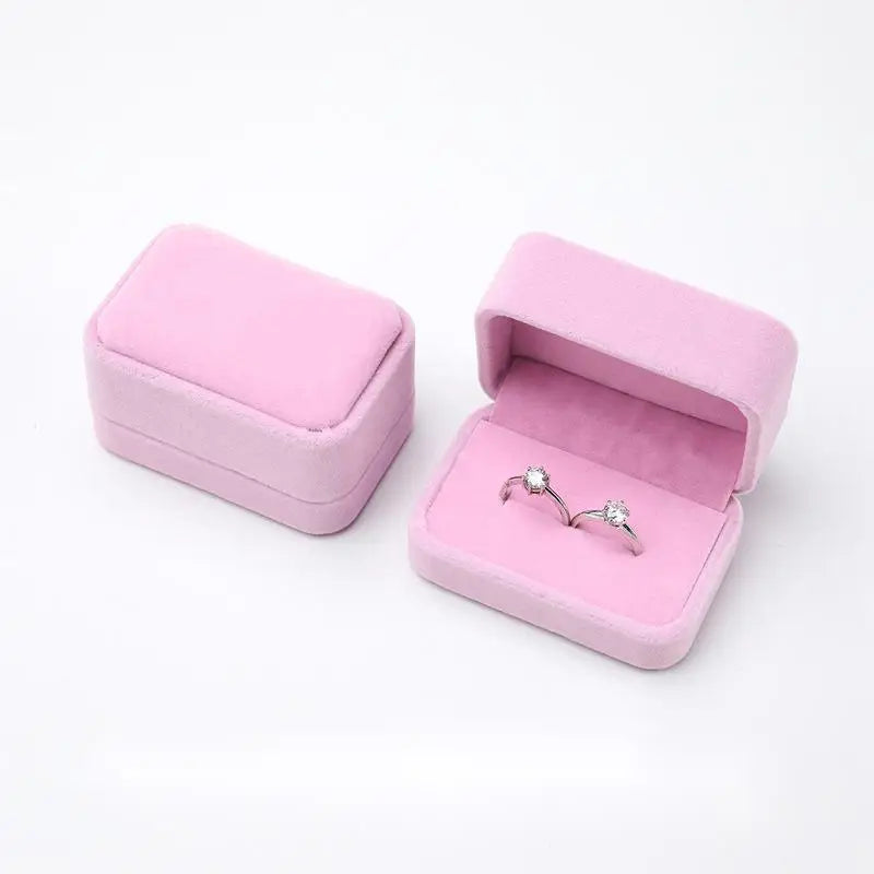 Jewelry Box Jewelry Box Flannelette Ring Box - Pink