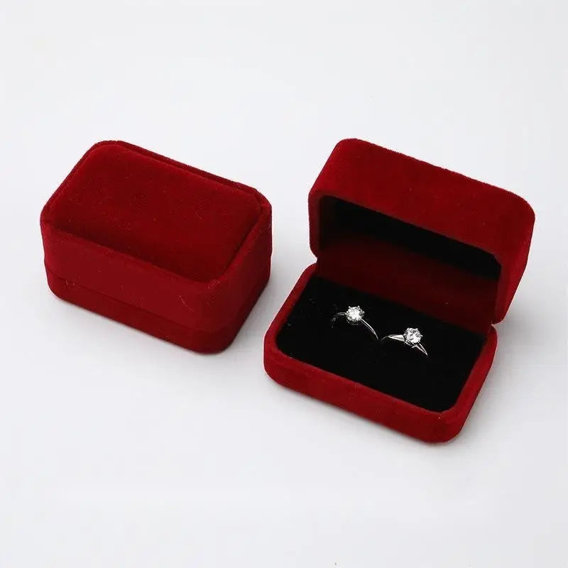 Jewelry Box Jewelry Box Flannelette Ring Box - Red