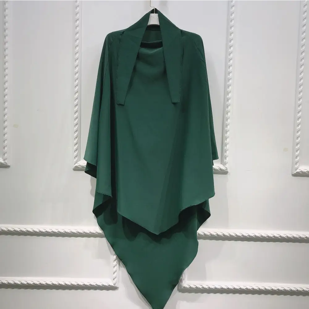 Ladies Eid Mubarak Prayer Costume Islamic Turban - Green