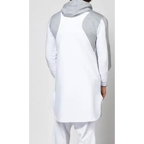 Mens Colorblock Robe Muslim Zip Pocket Sweatshirt
