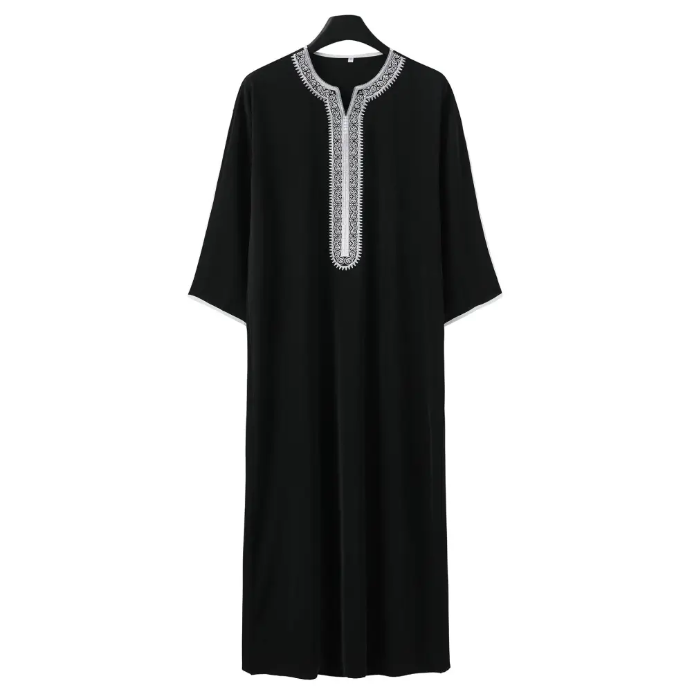 Middle East Arab Robe Men Muslim - Zwart / L