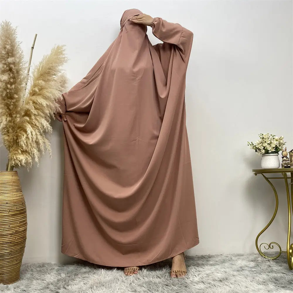 Middle East Dubai Clear Muslim Split Size Dress - Pink / S