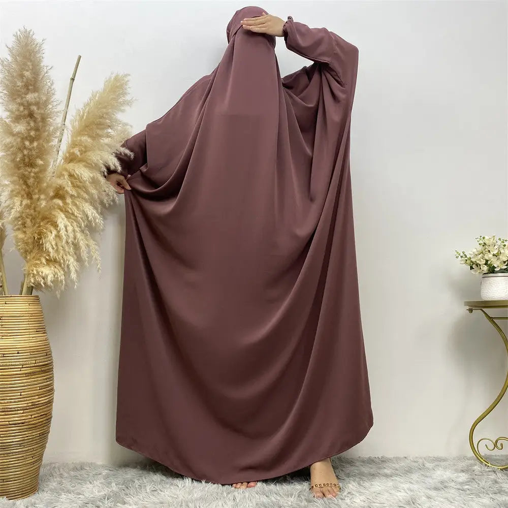 Middle East Dubai Clear Muslim Split Size Dress - Purple / S