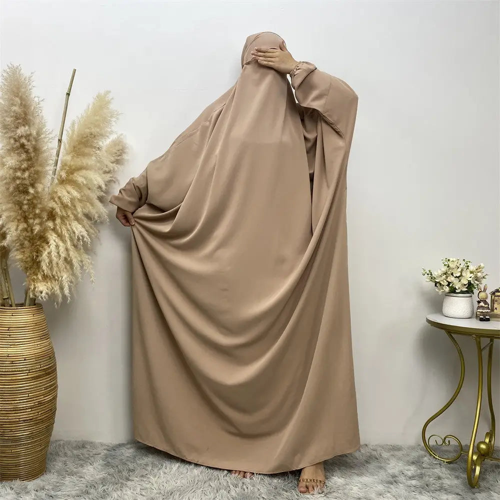Middle East Dubai Clear Muslim Split Size Dress - Shallow Apricot / S
