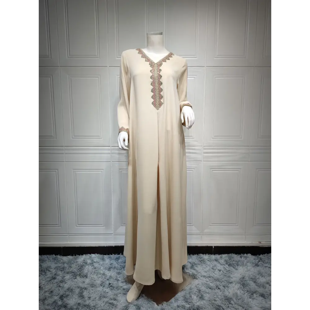Middle East Muslim Women’s Wear Swing Dress - Apricot / S