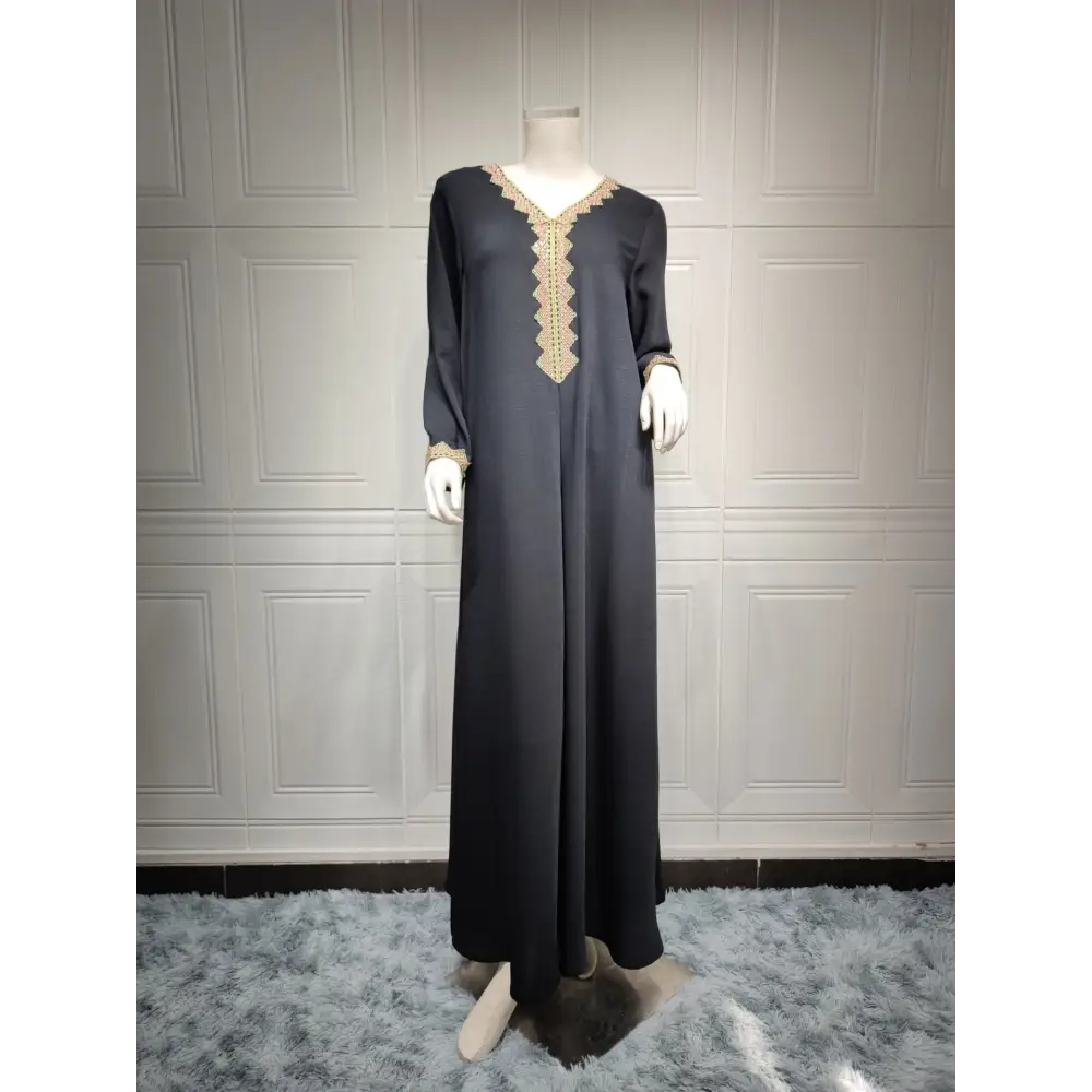 Middle East Muslim Women’s Wear Swing Dress - Black / S