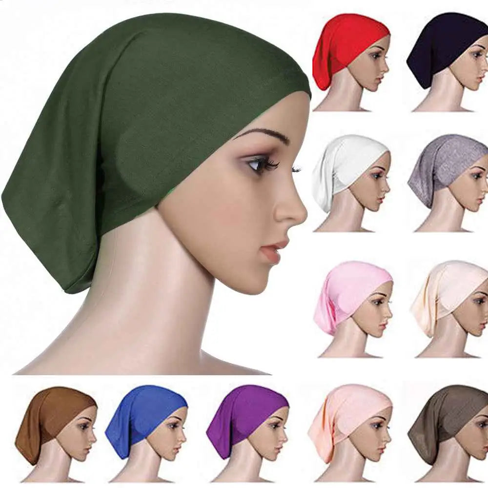 Moslim Tulband Hijab – Veelzijdige Effen Kleuren, Comfortabel