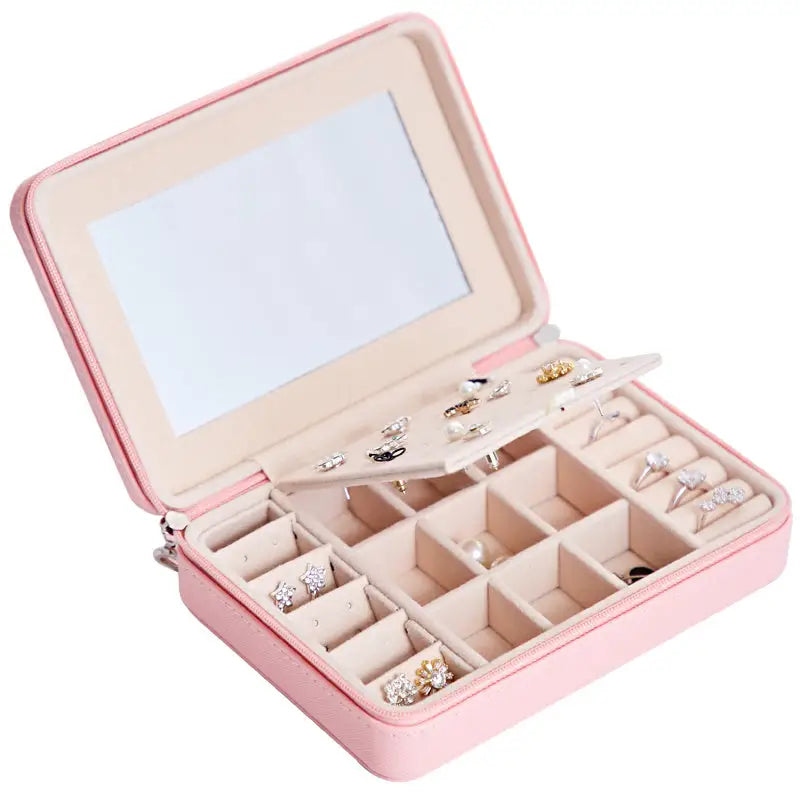 Multifunctional Jewelry Storage Box For Earrings Earrings Rings - Pink / A