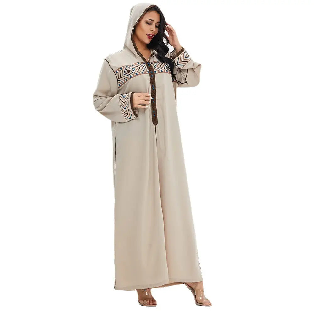 Muslim Arab Middle East Dubai Ladies Robe - Apricot / M
