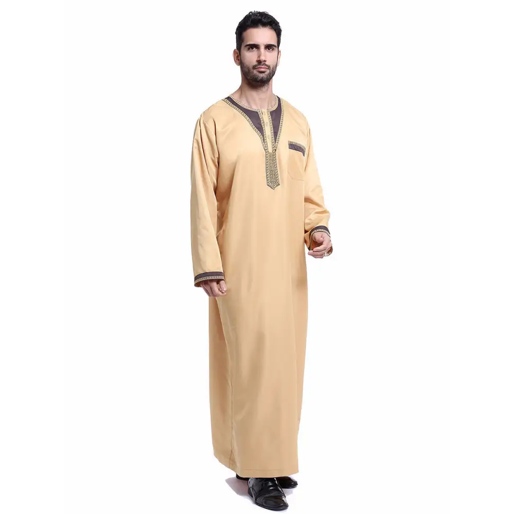 Muslim Arab Middle Eastern Men’s Robe - Licht Geel / S