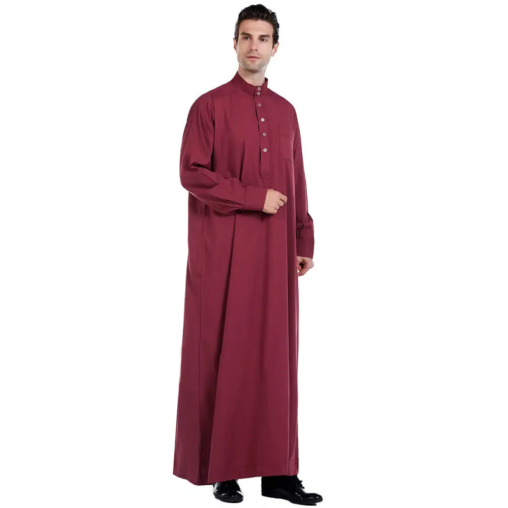 Muslim Arab Middle Eastern Men’s Robe - Rode Wijn / S