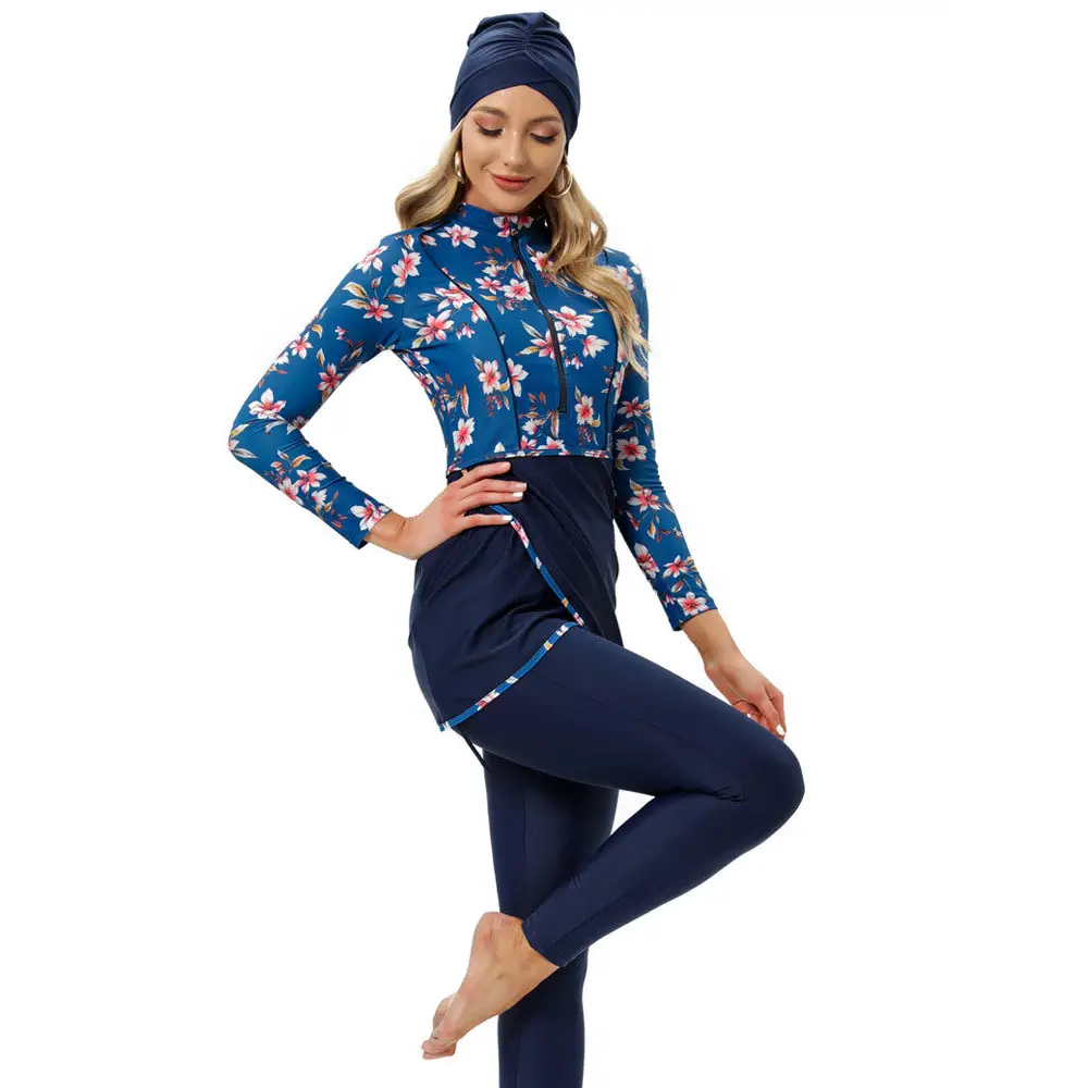 Muslim Swimsuit Long-sleeved Trousers Three-piece Suit