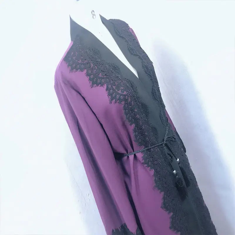 Muslim Women’s Lace Dress Cardigan Robe