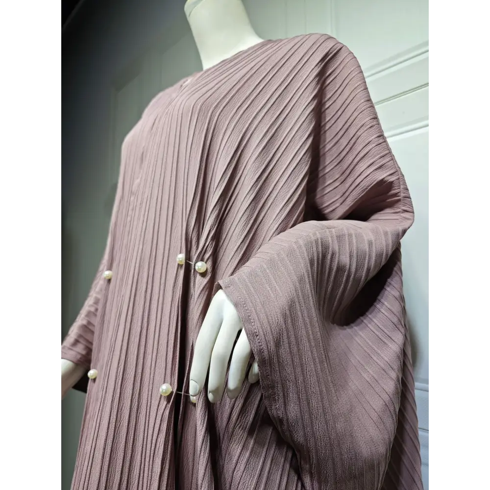 Muslim Women’s Wear Modest Modern Fashion Turkish Striped Casual Plus Size Abaya Cardigan Robe