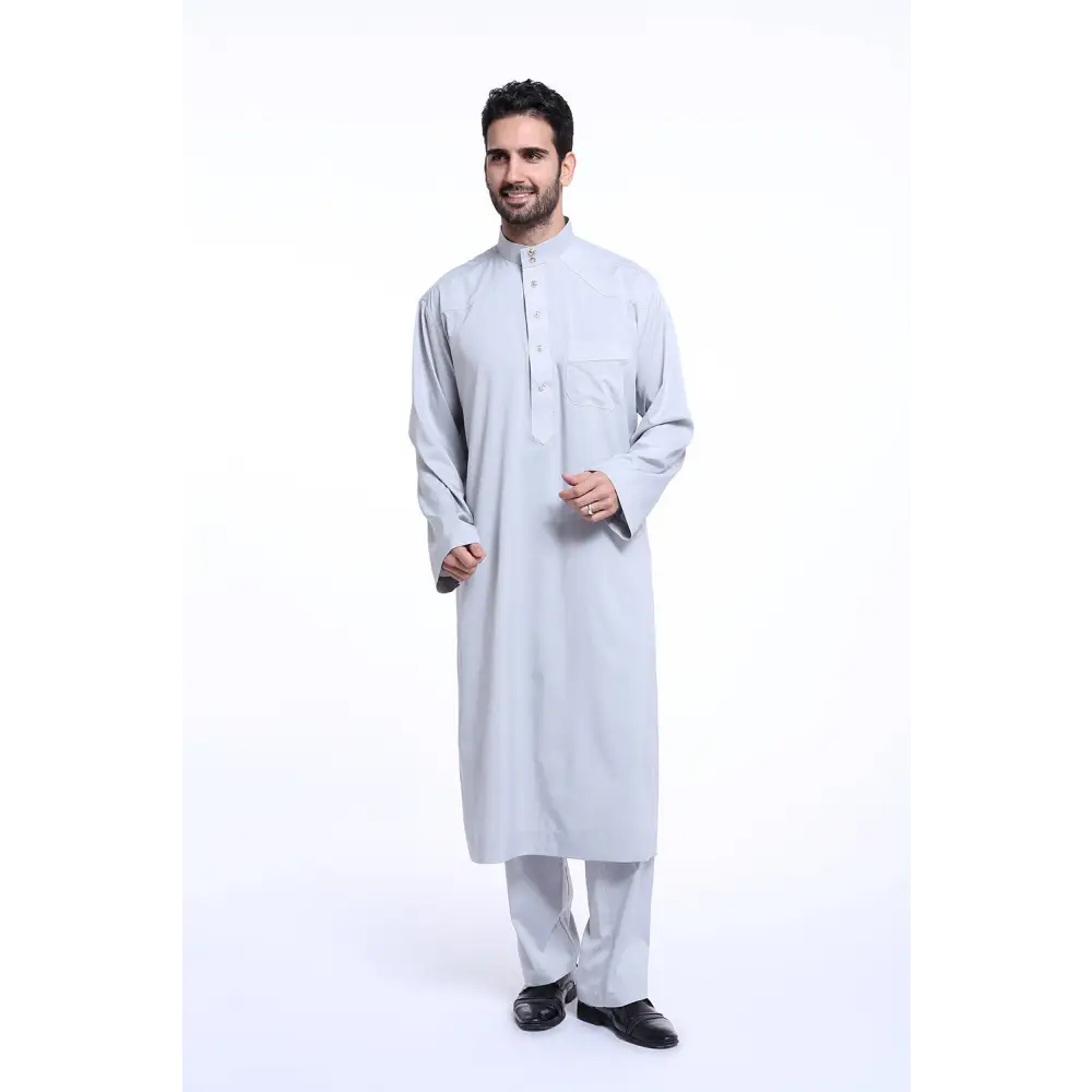 Muslims Arabia Mideast men’s robe suit TH805 - Grey / L