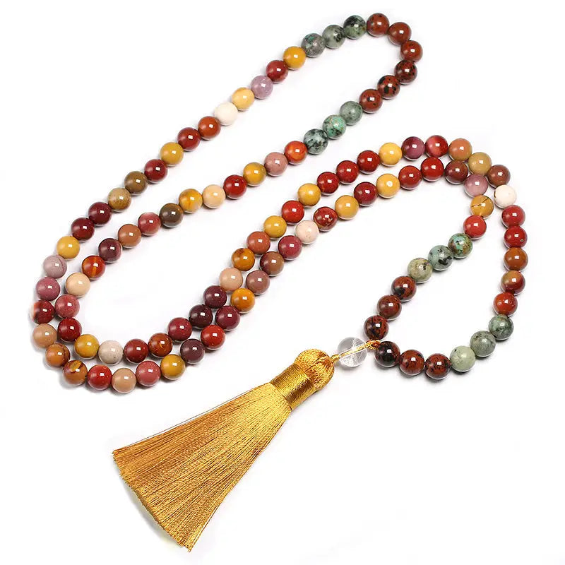 Natural Stone 8MM108 Jewelry Set Lapis Lazuli Jewelry - Egg yolk necklace