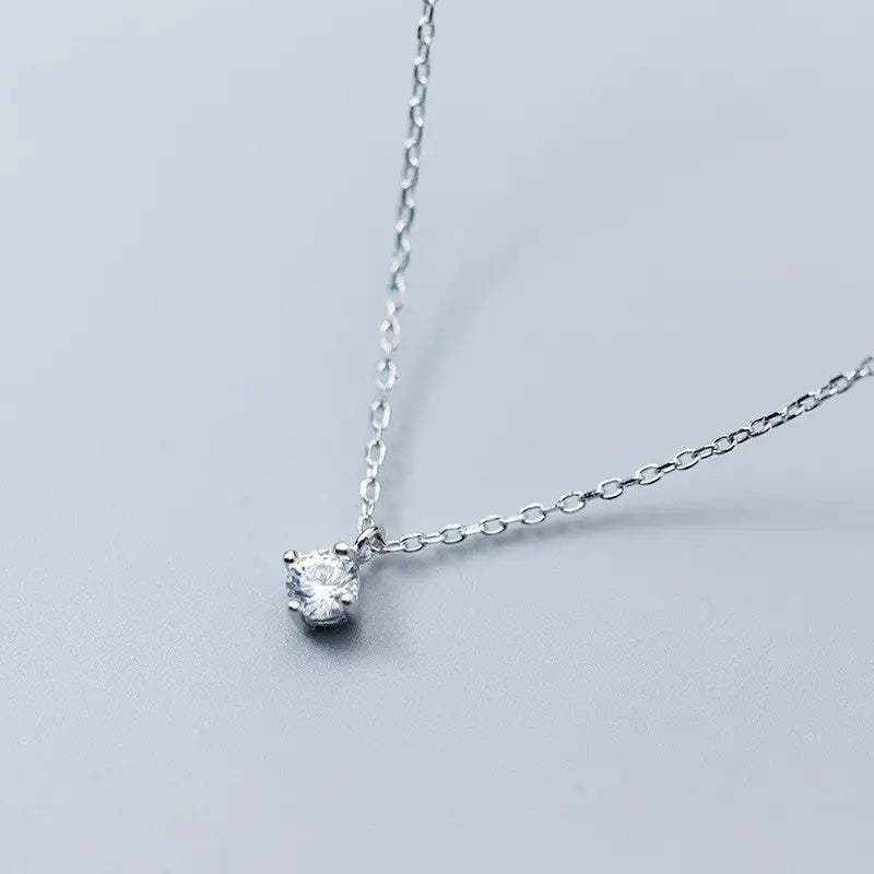 Necklace with Silver Necklace - Silver