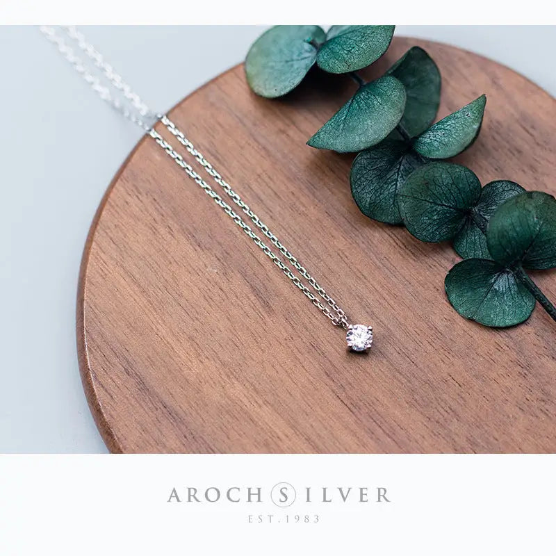Necklace with Silver Necklace - Silver