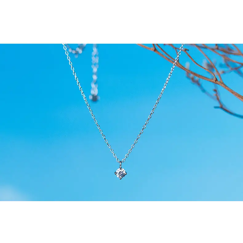 Necklace with Silver Necklace - Silver
