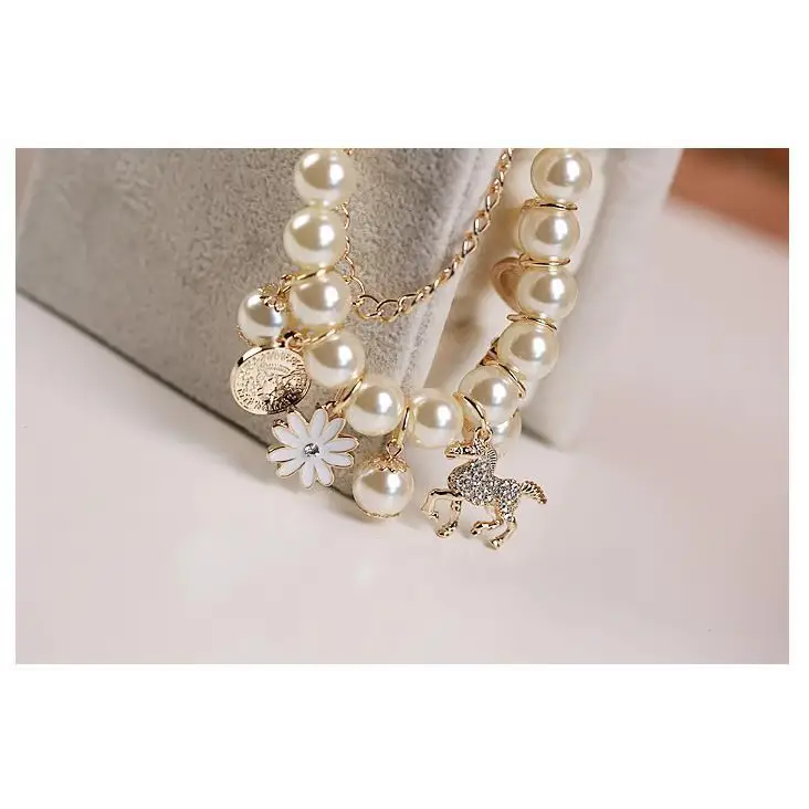 Pearl Flower Bracelet Jewelry - White