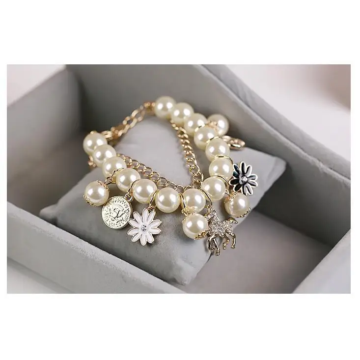 Pearl Flower Bracelet Jewelry - White