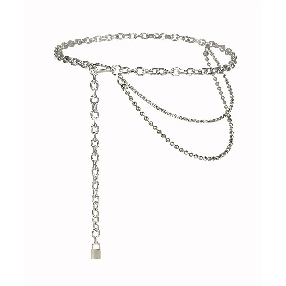 Summer Body Jewelry Hip Hop Punk Jewelry - Silver - 4