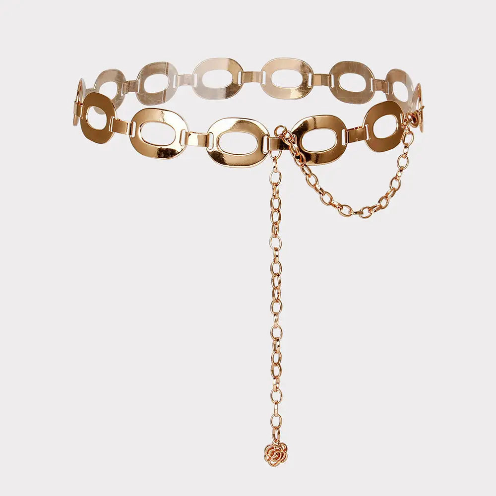 Summer Jewelry Waist Chain Metal Jewelry - Golden - 4