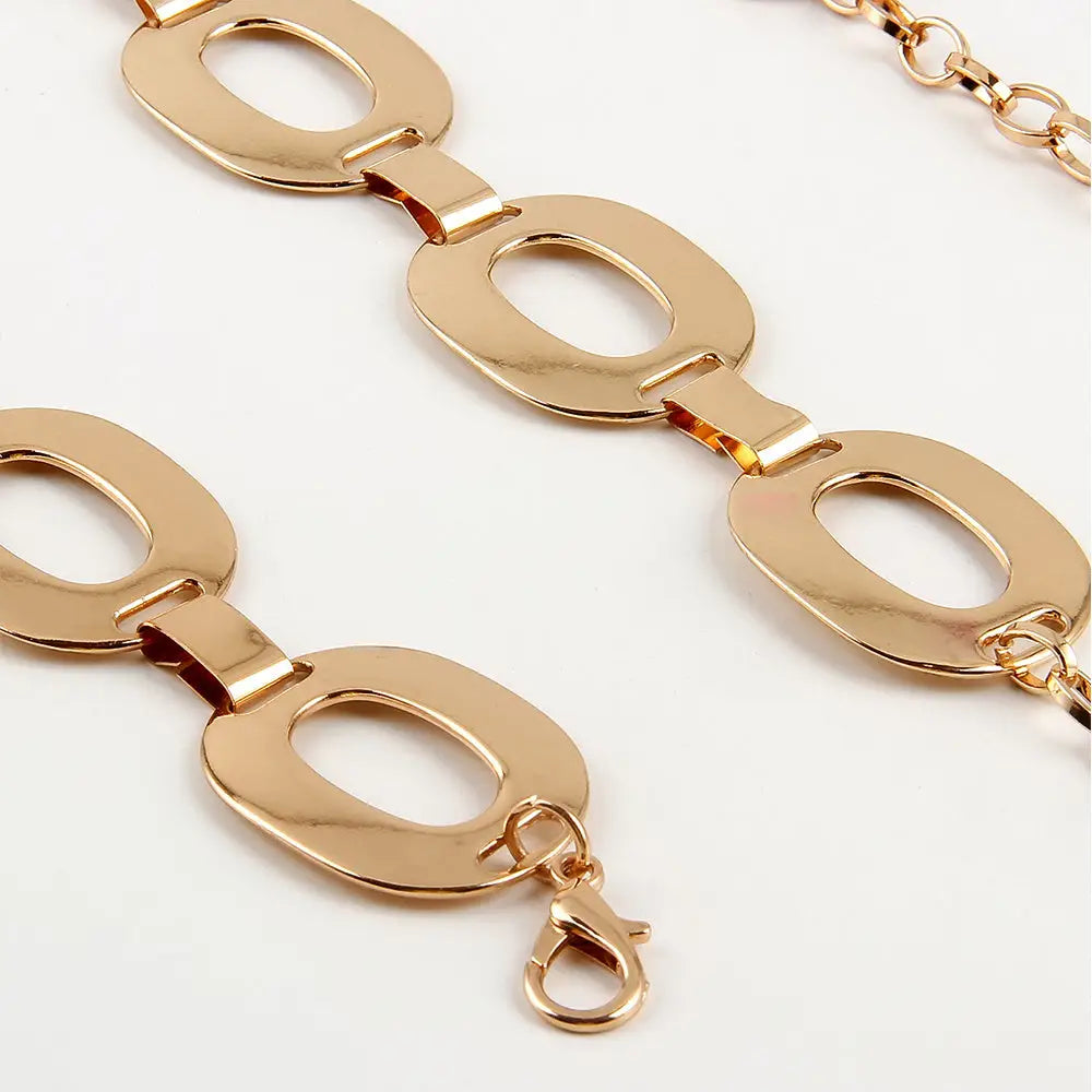 Summer Jewelry Waist Chain Metal Jewelry - Golden - 4
