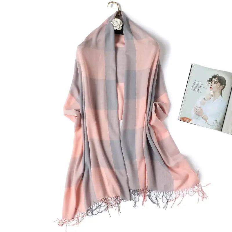Thin Fashion Fringe Versatile Decorative Turban Scarf - WT16Color / 200x70cm