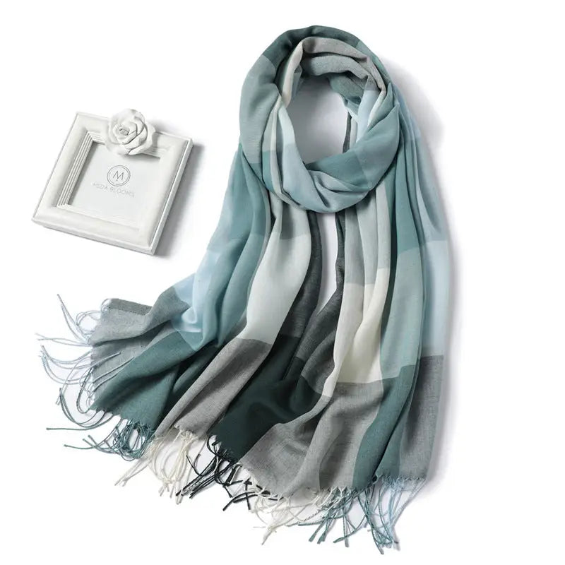 Thin Fashion Fringe Versatile Decorative Turban Scarf - WT19Color / 200x70cm