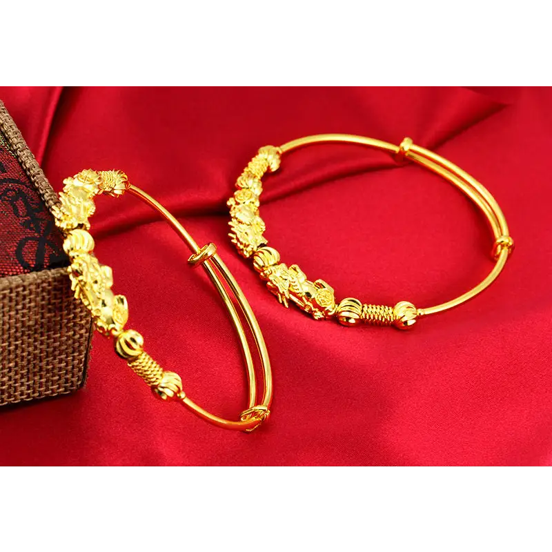 Vintage ethnic style bangles - Gold