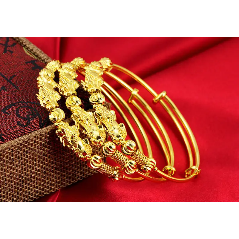 Vintage ethnic style bangles - Gold