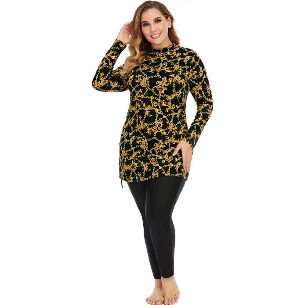 Women’s Conservative Swimsuit Floral Print Women’s Muslim Swimsuit