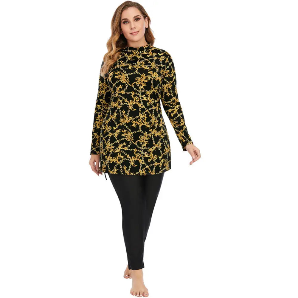 Women’s Conservative Swimsuit Floral Print Women’s Muslim Swimsuit